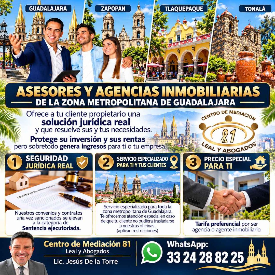 Anuncio de Jesus De la Torre: Convenios de Justicia Alternativa para arrendamiento inmobiliario