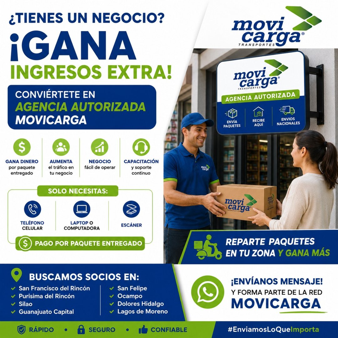 Anuncio de Movicarga Bajio: Agencia autorizada de Movicarga