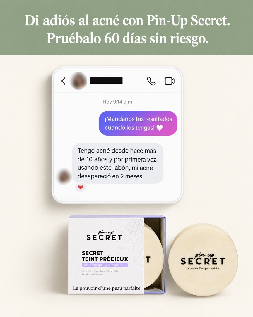 Anuncio de Pin-Up Secret Mexico: Jabón para acné