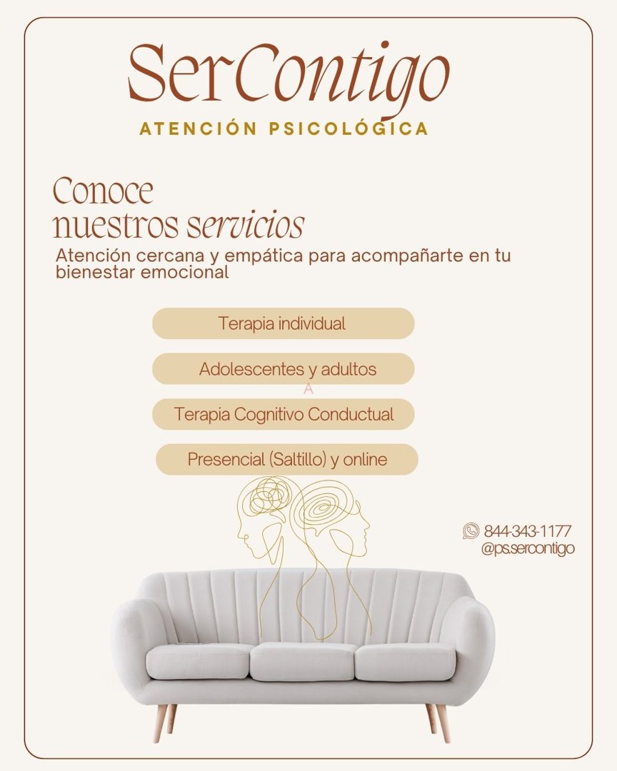 Anuncio de Ser Contigo - Centro Psicológico: Atención psicológica