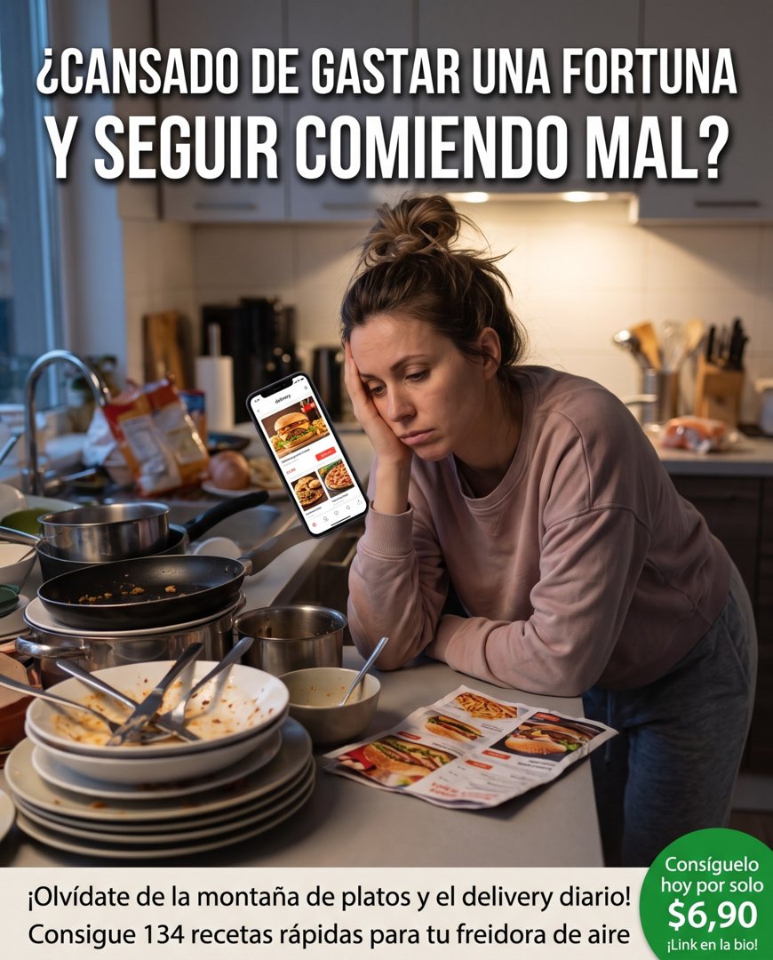 Anuncio de Prompts de designer: Recetas rápidas para freidora de aire
