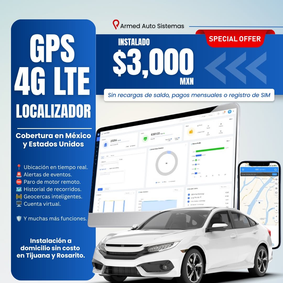 Anuncio de Armed Auto Sistemas: Localizador GPS 4G LTE