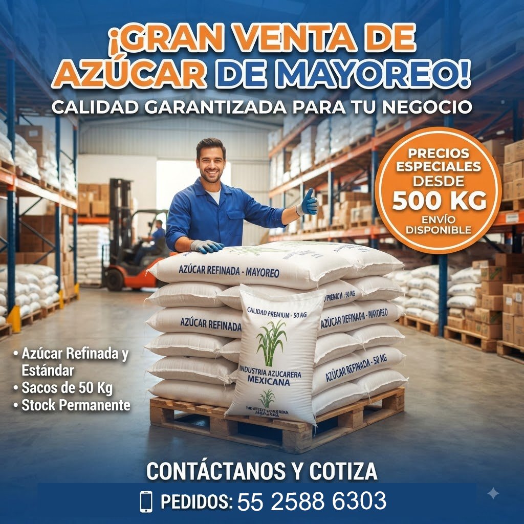 Anuncio de Etiqueta Morada: Venta de azúcar refinada por mayoreo