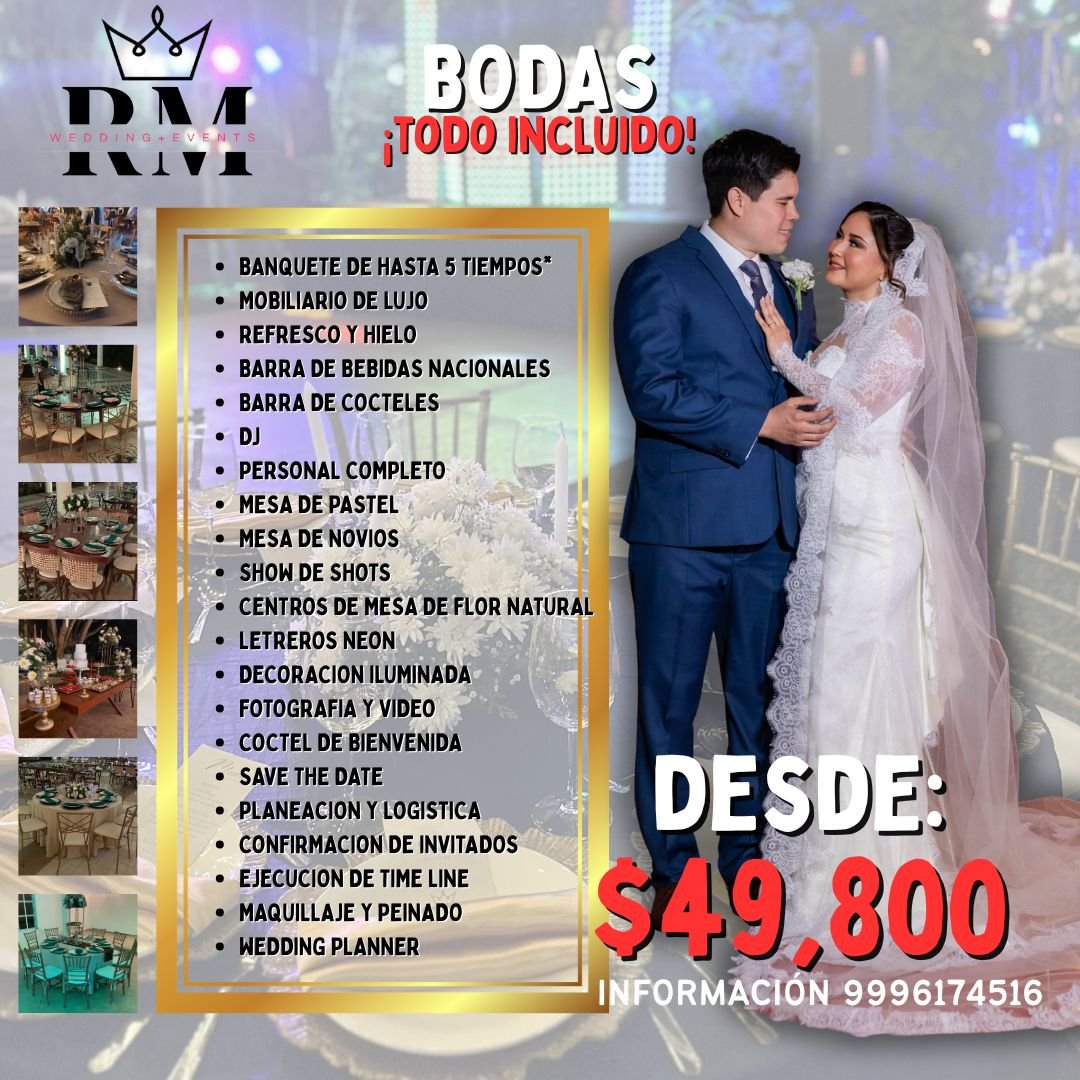 Anuncio de RM Wedding + Events: Organización de bodas