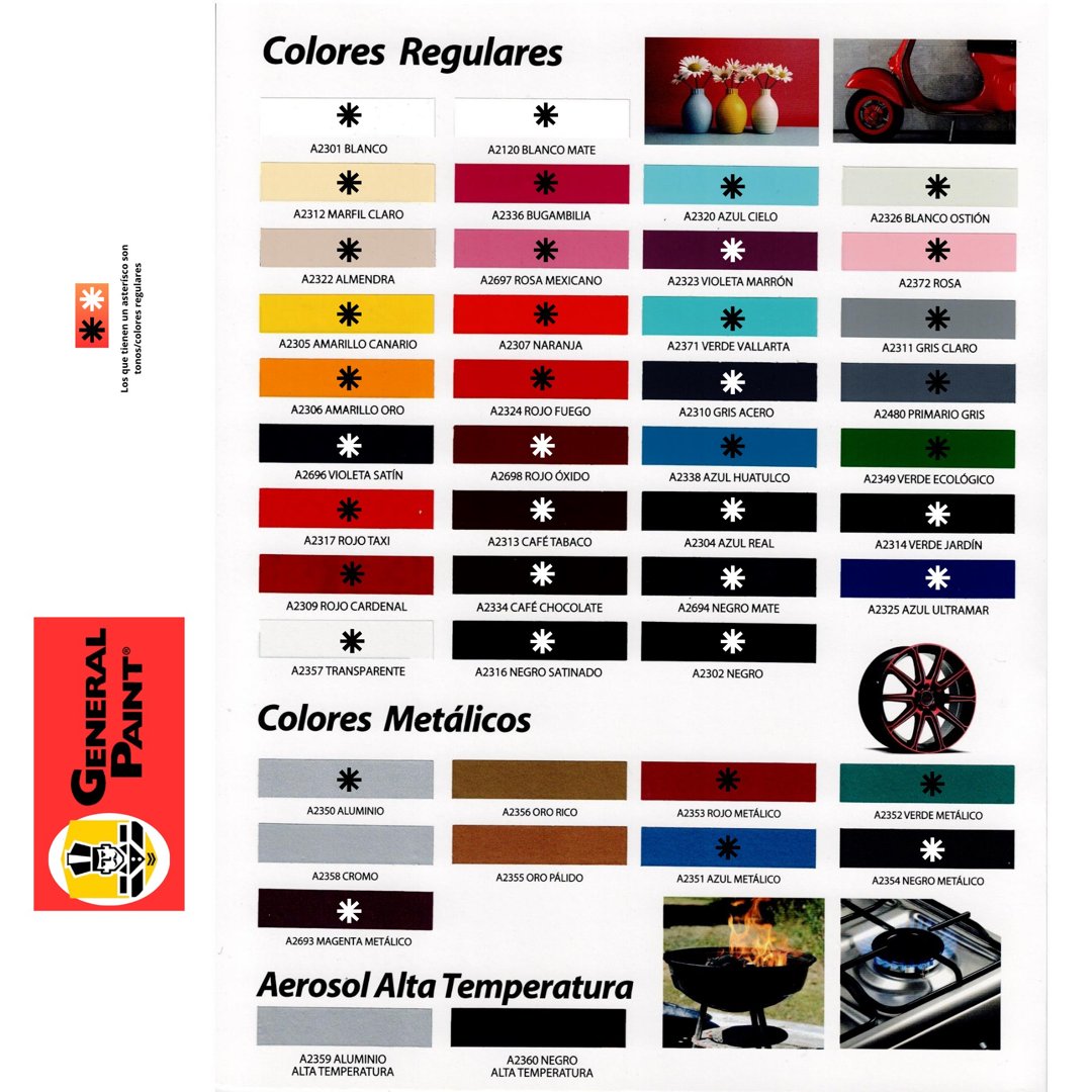 Anuncio de General Paint Guadalajara: pinturas y aerosoles