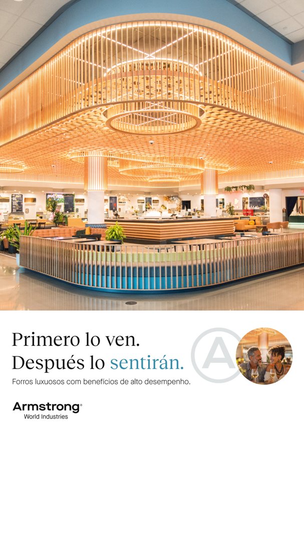 Anuncio de Armstrong Ceiling Solutions: forros de techo