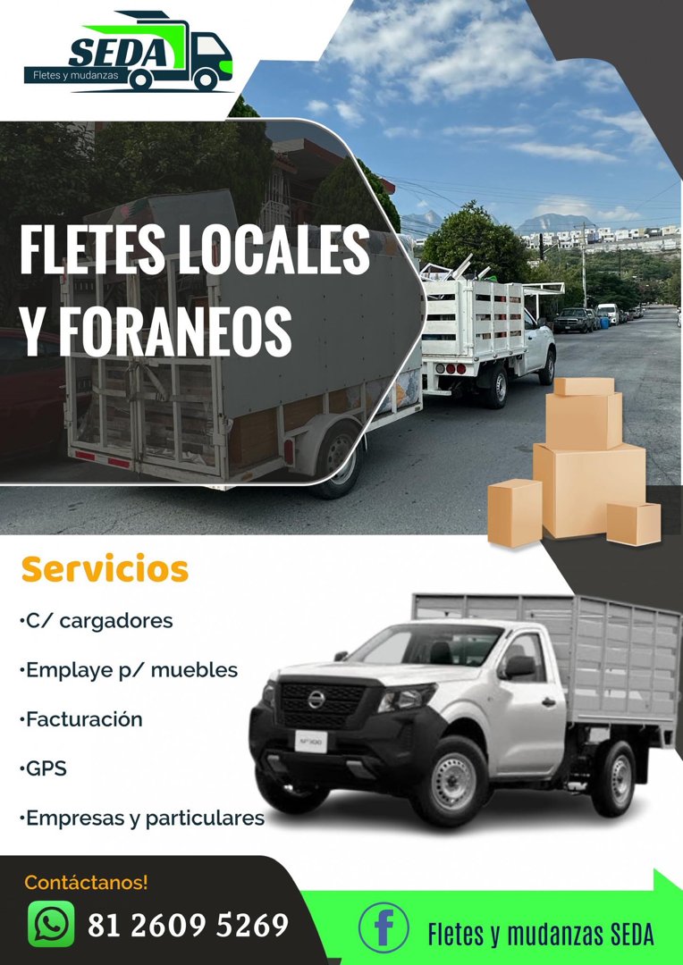 Anuncio de Fletes y Mudanzas SEDA: Fletes y mudanzas