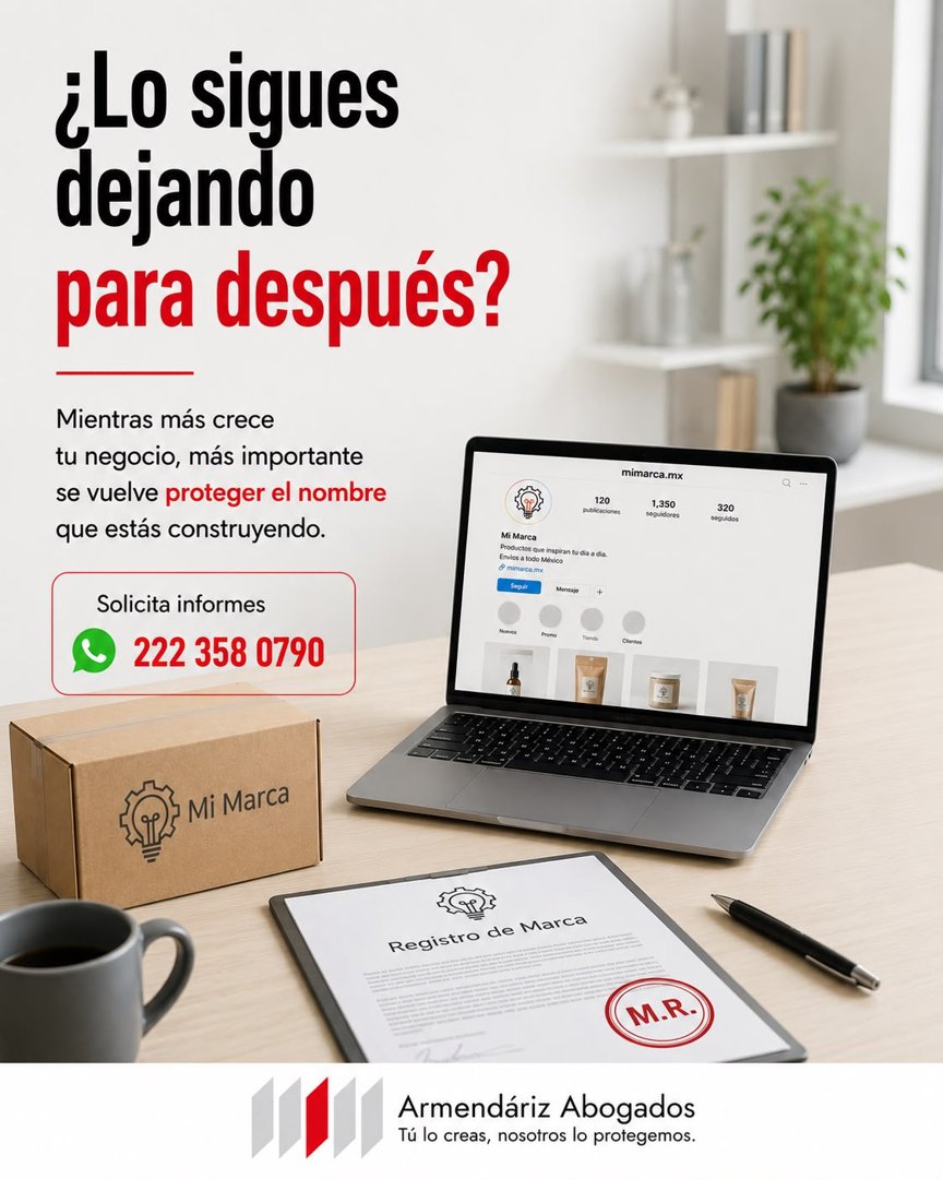 Anuncio de Armendariz Abogados: registro de marca