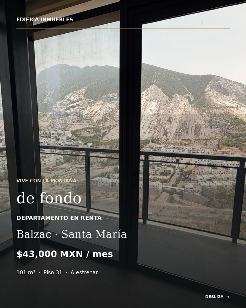 Anuncio de Martha de la Garza - Inmuebles: departamento en renta