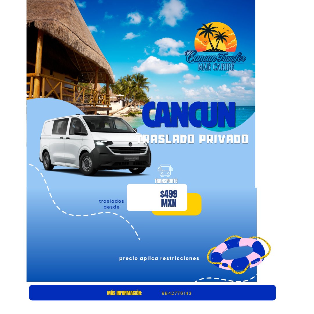 Anuncio de mar caribe: traslado privado