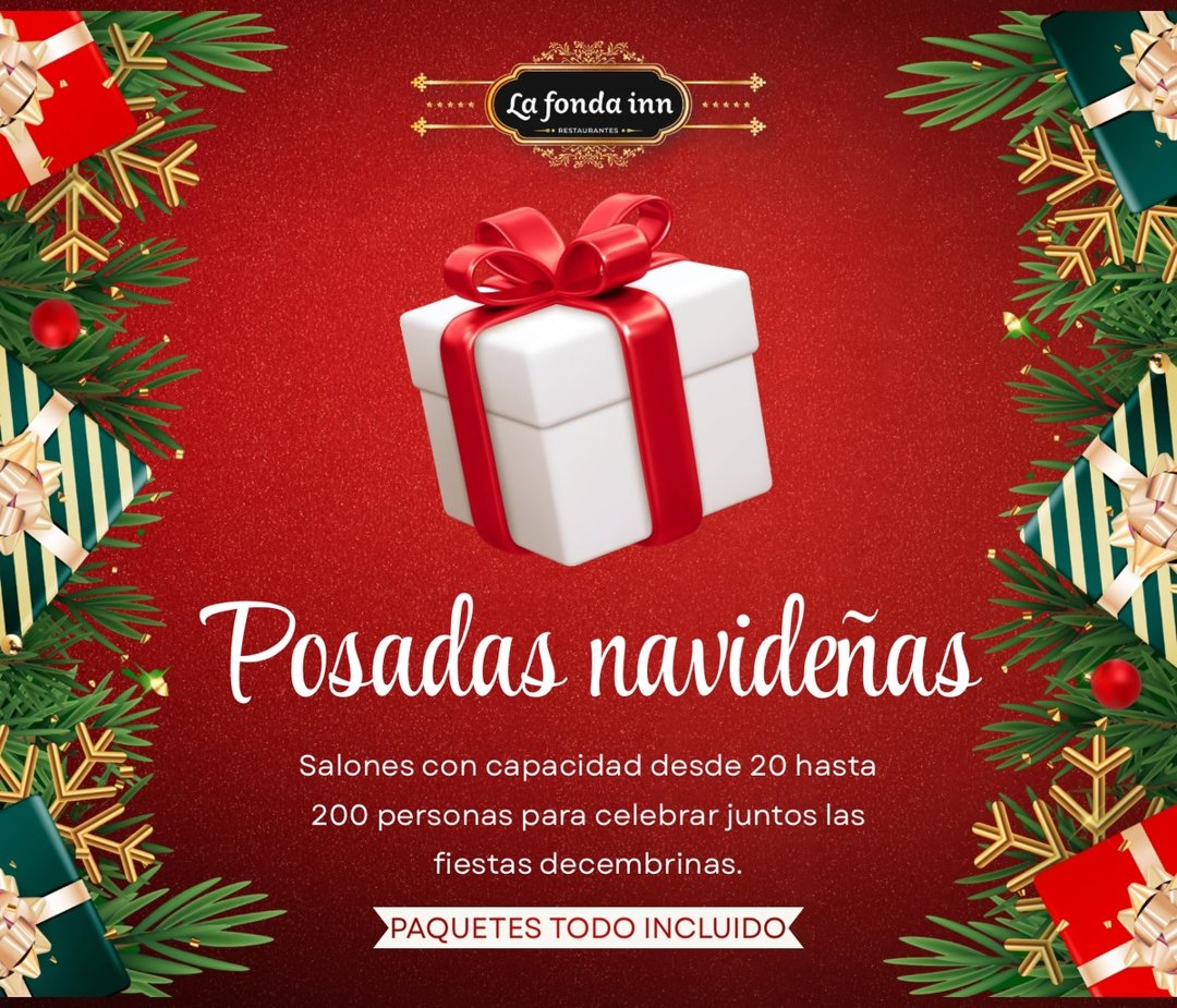 Anuncio de La Fonda Inn Restaurantes en Tapachula: Salones para eventos navideños