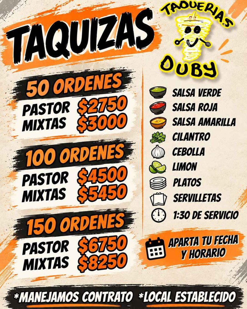 Anuncio de Alex Valdez: catering de taquizas