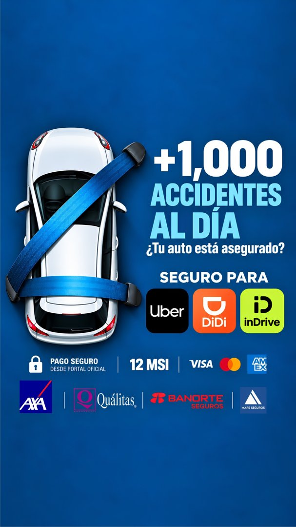 Anuncio de AUN Seguros: seguro para conductores de apps
