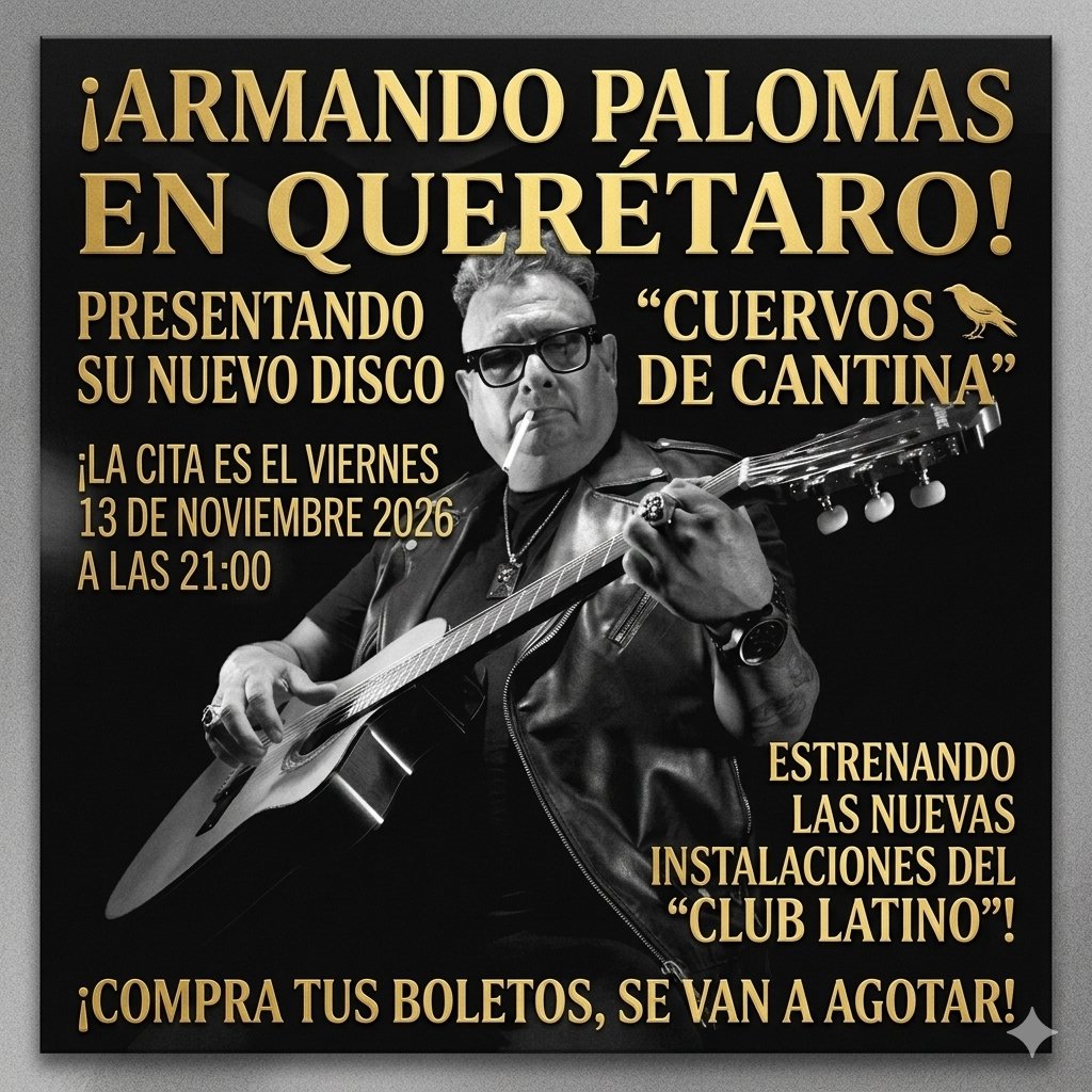 Anuncio de Armando Palomas La Veladora: Concierto musical