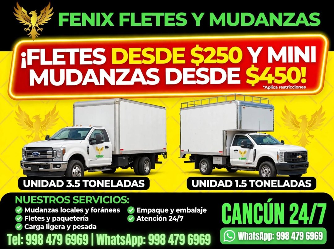 Anuncio de Mudanzas Fenix: Mudanzas y fletes