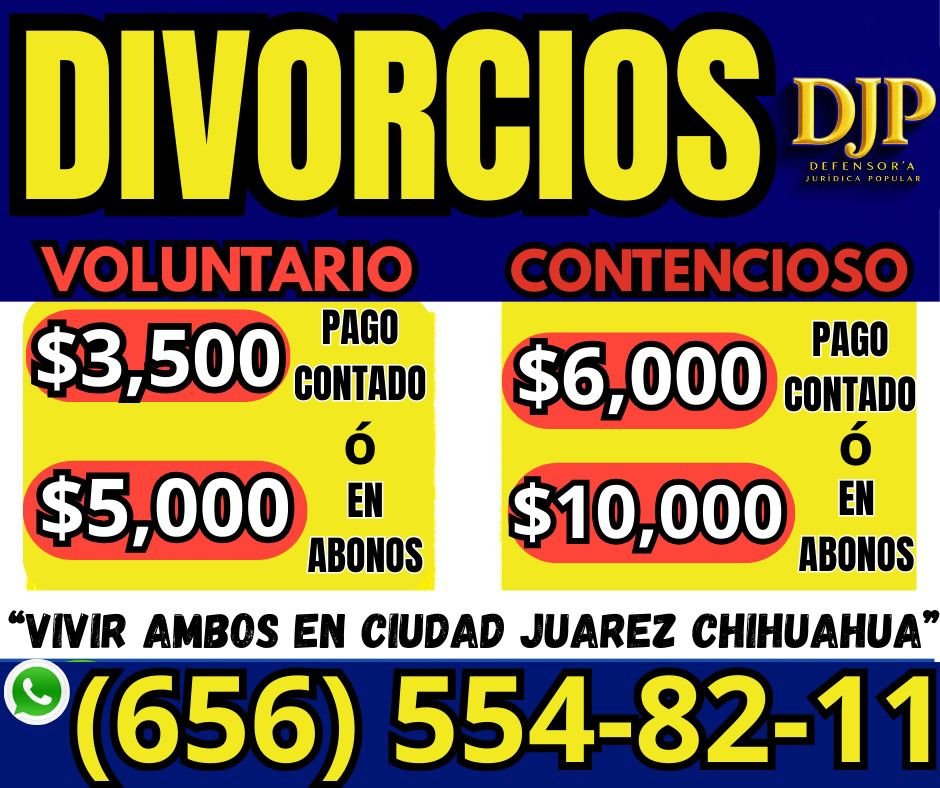 Anuncio de Defensoria  Juridica Popular De Ciudad Juarez: Divorcio