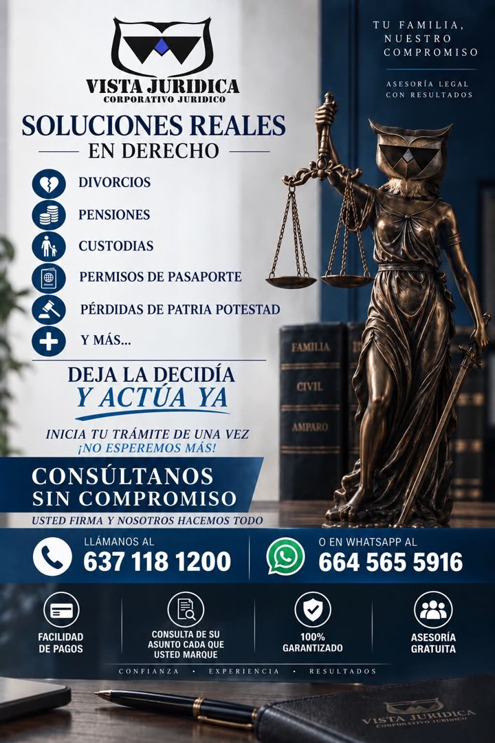 Anuncio de VISTA Jurídica Tijuana: asesoría legal