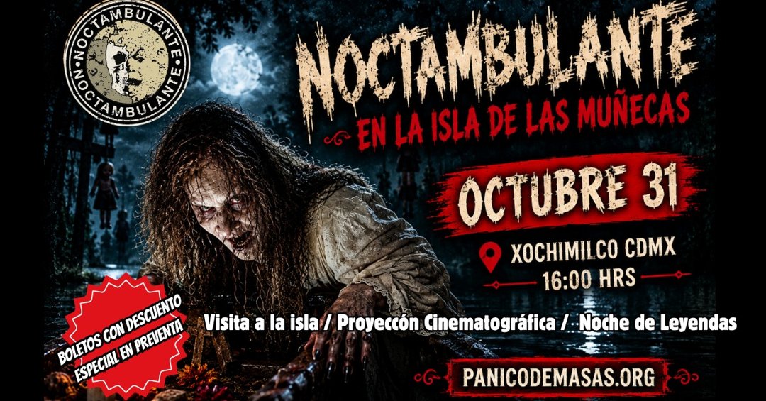 Anuncio de Cinema Noctambulante: Cine de terror al aire libre en la Isla de las Muñecas