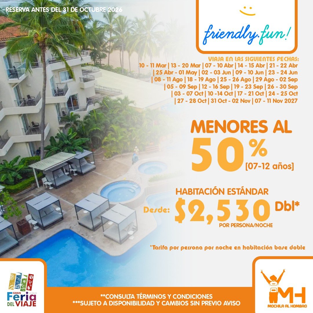 Anuncio de Mochila al hombro: resort familiar