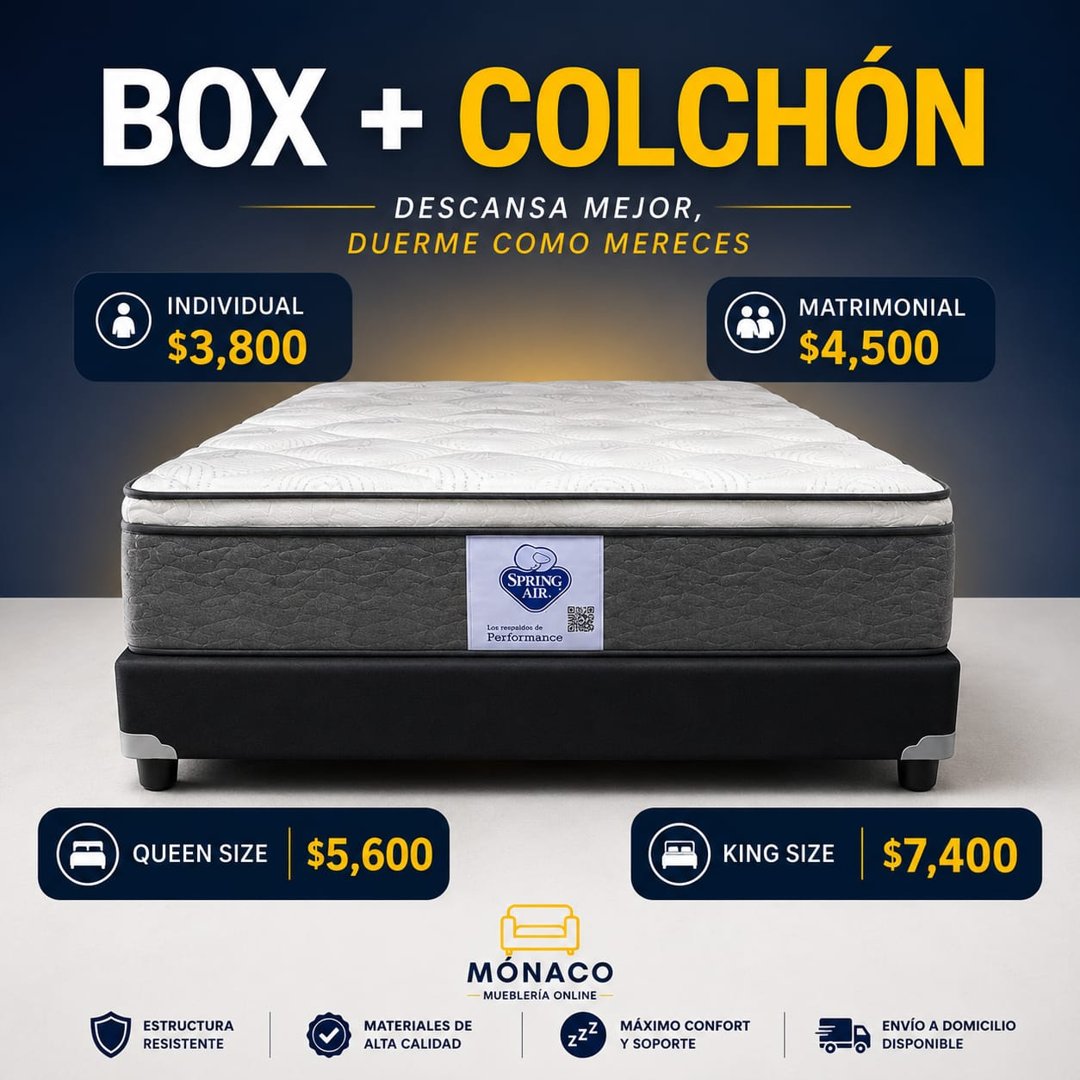 Anuncio de Mónaco Store: Box + Colchón Spring Air