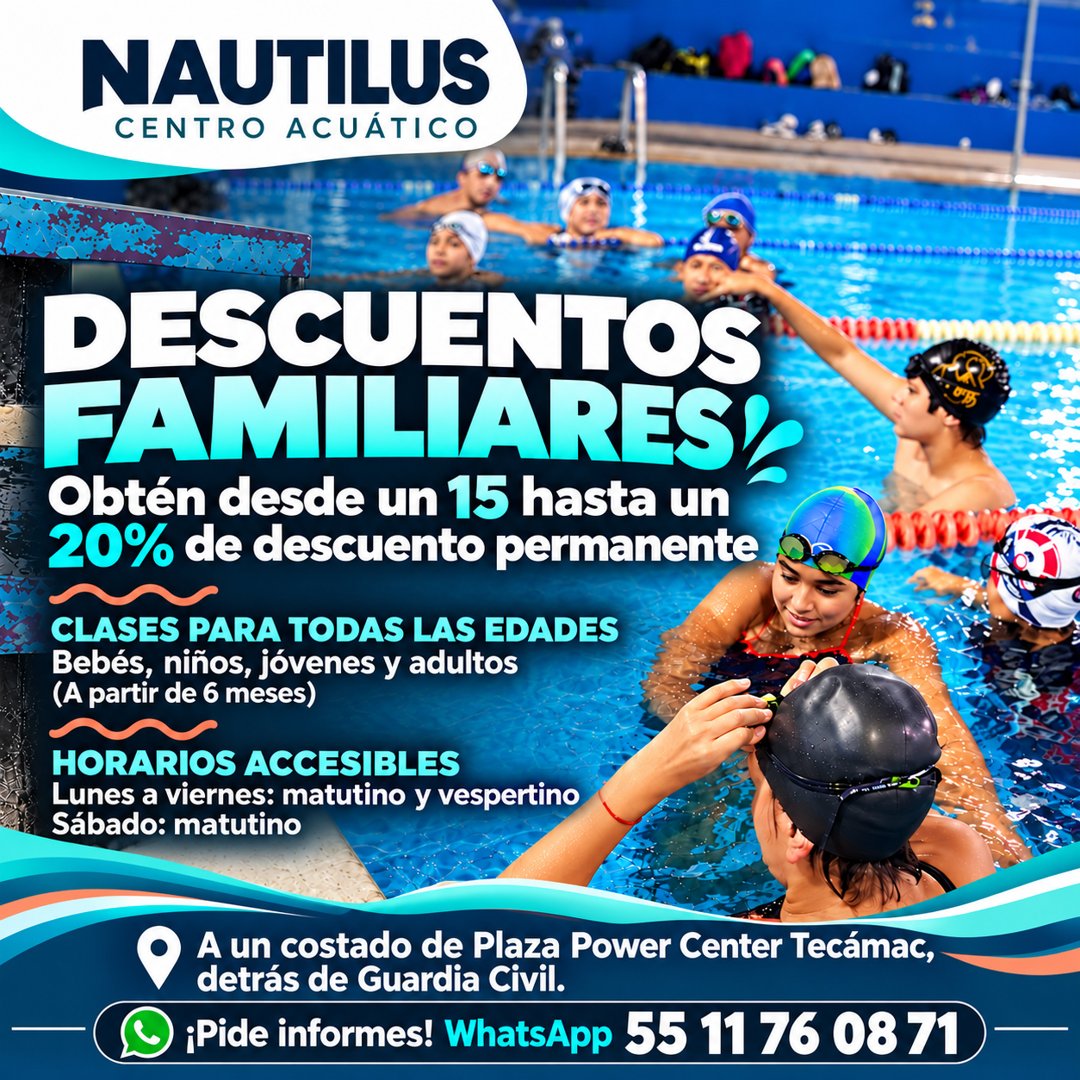 Anuncio de Centro Acuático Nautilus: Clases de natación
