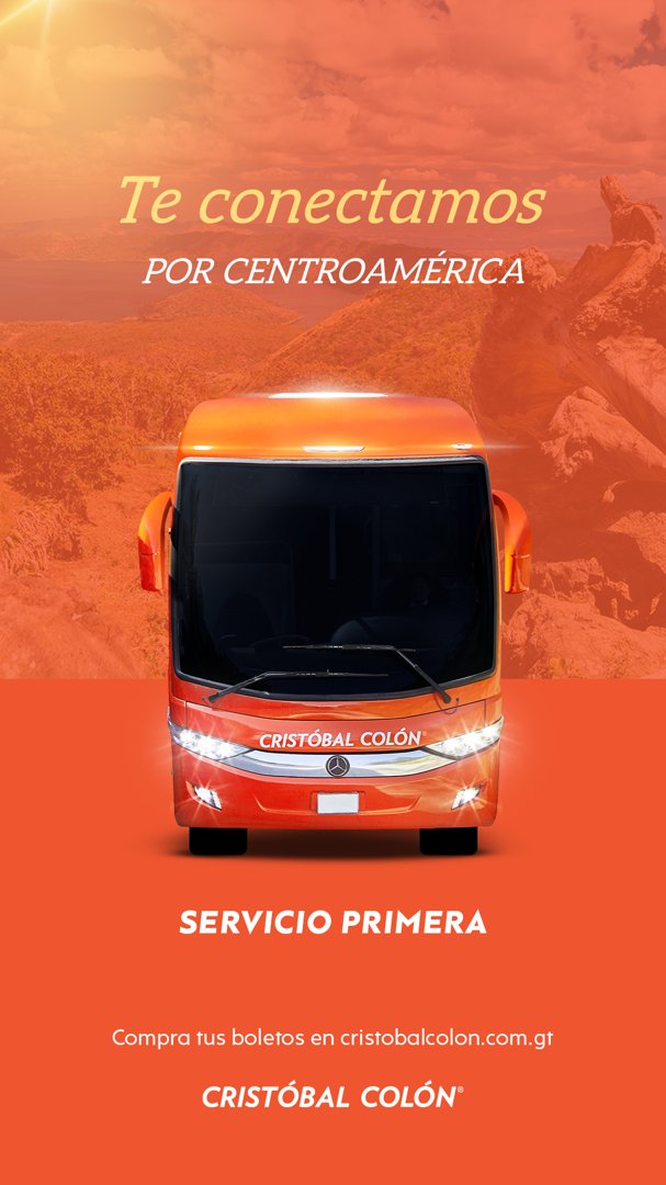 Anuncio de Cristóbal Colón Autobuses: Transporte terrestre