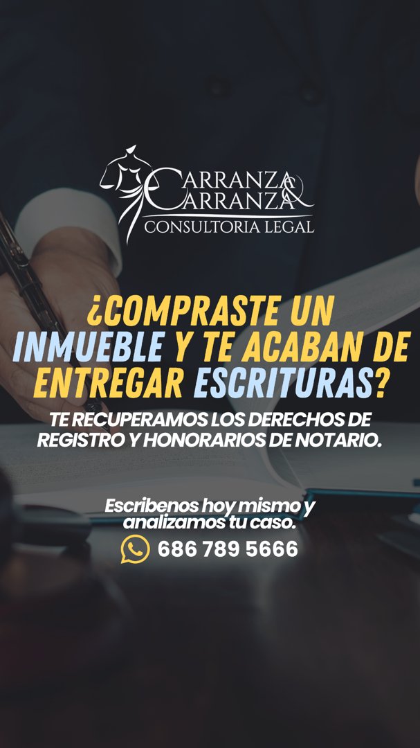 Anuncio de Carranza & Carranza Consultoria Legal: Asesoría legal para recuperar derechos de registro y honorarios notariales al comprar un inmueble