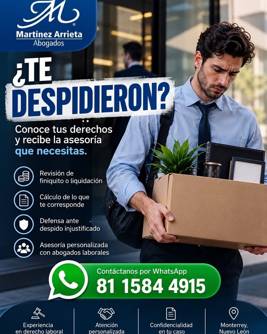 Anuncio de Defensa del Trabajo - Martínez Arrieta Abogados