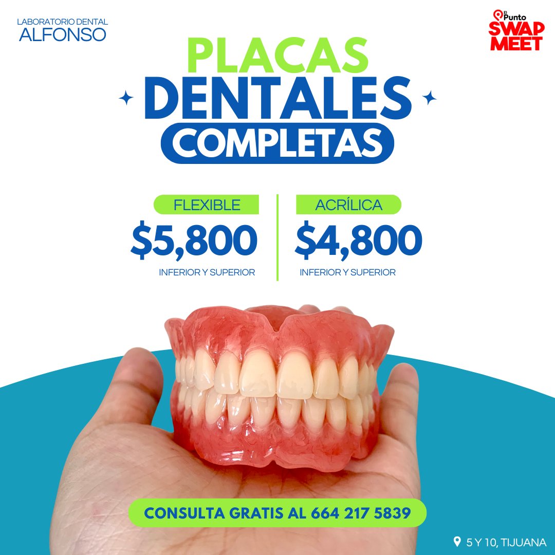 Anuncio de El Punto Plaza: placas dentales completas