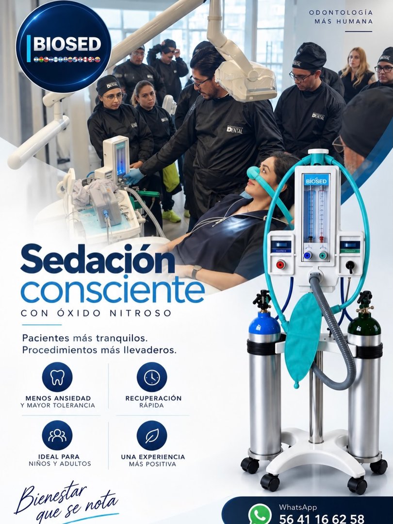 Anuncio de Biosed México: Sedación consciente con óxido nitroso