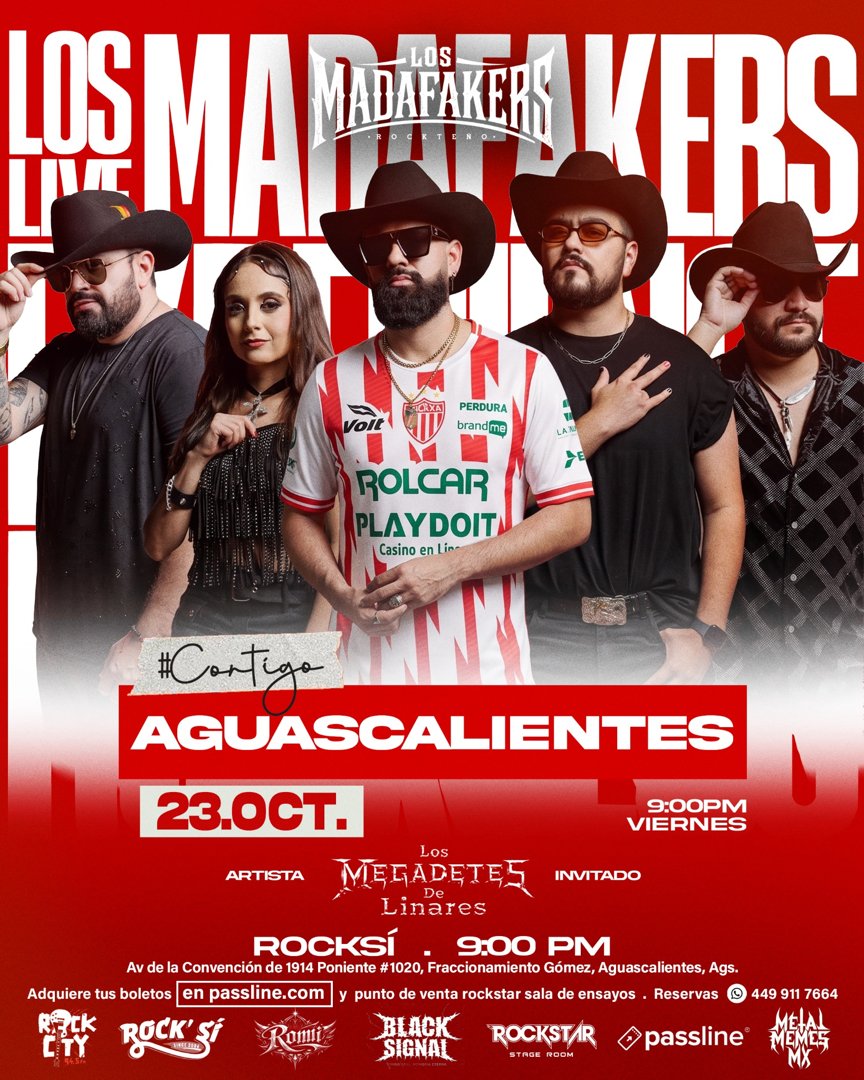 Anuncio de Los Madafakers: concierto de Los Madafakers