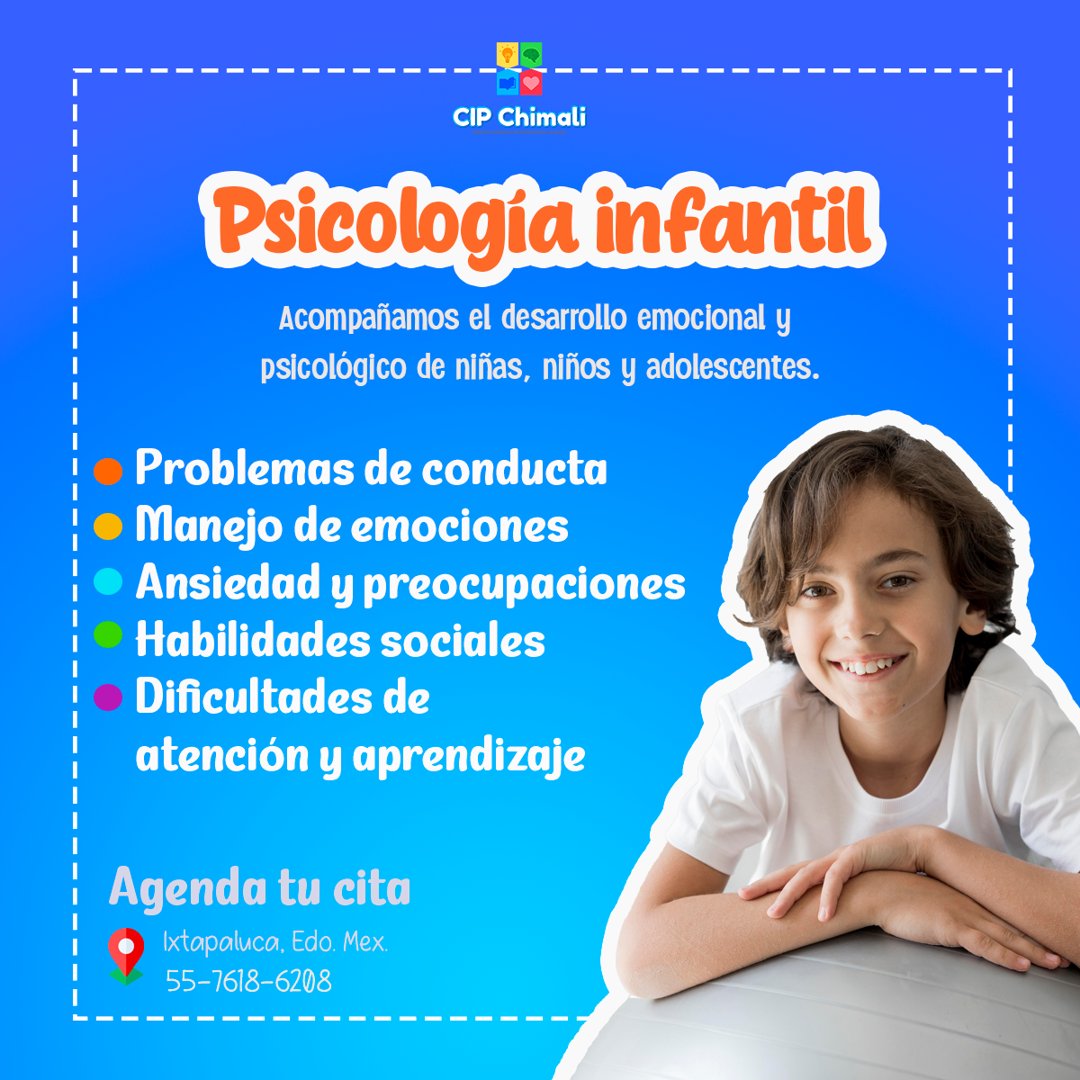 Anuncio de CIP Chimali: Psicología infantil