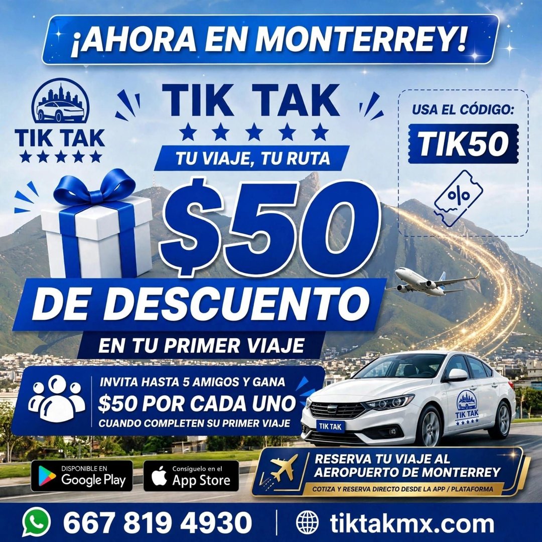 Anuncio de Driver'S MTY Viajes Programados: transporte terrestre