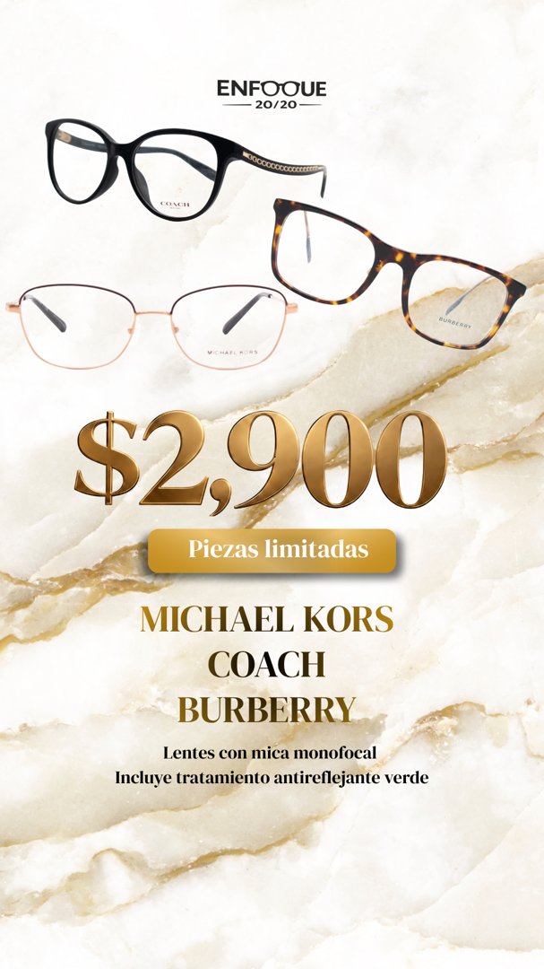 Anuncio de Enfoque 20/20: Armazón de lentes