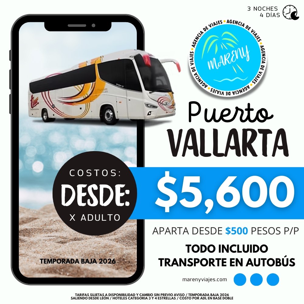 Anuncio de Viajes Mareny: Viaje a Puerto Vallarta