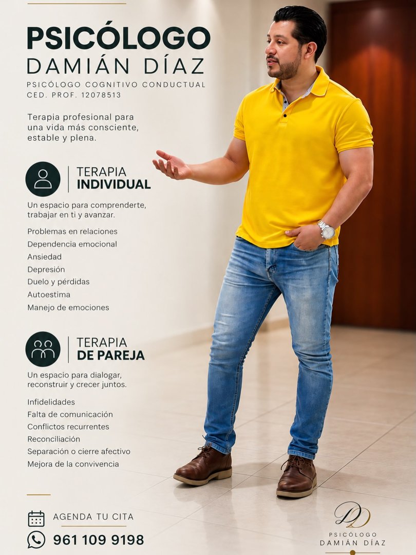 Anuncio de psicologodamiandiaz: Terapia individual y de pareja
