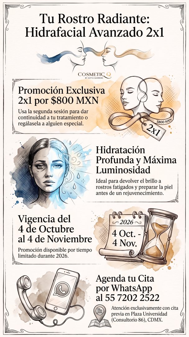 Anuncio de Cosmetic Q by Kattia Guerrero: Hidrafacial Avanzado