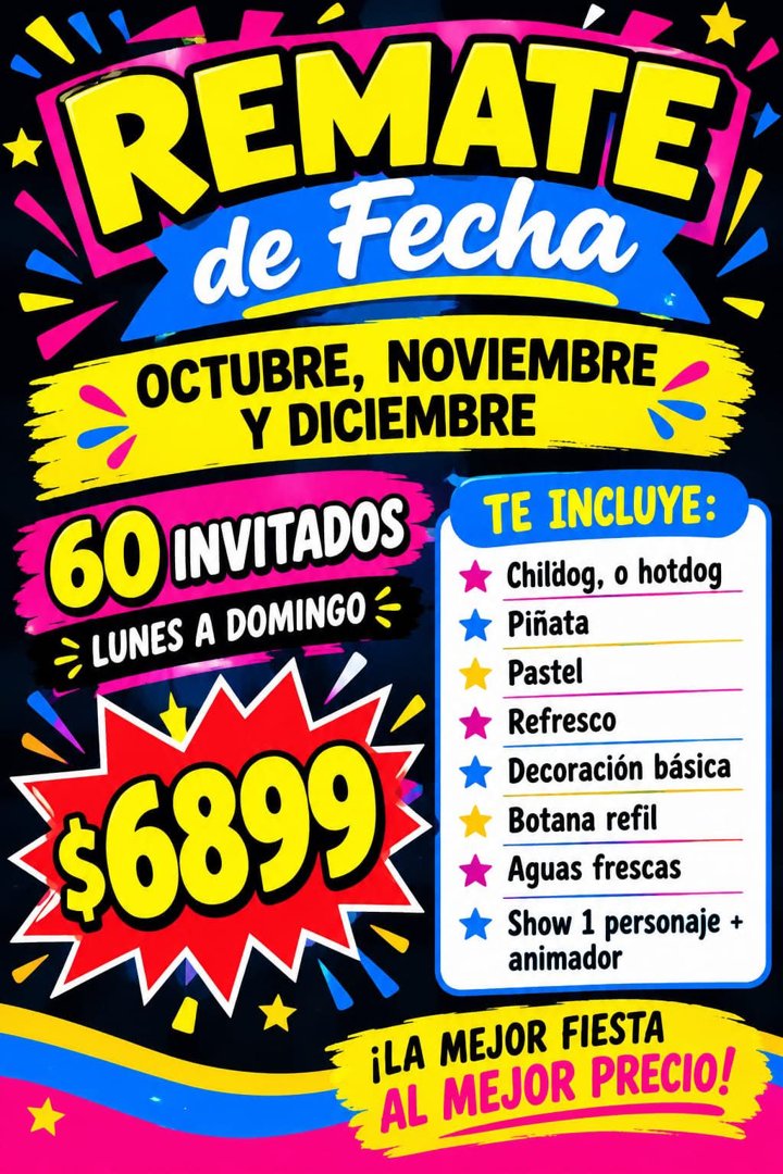 Anuncio de Little Rocket kids: evento de cumpleaños para niños