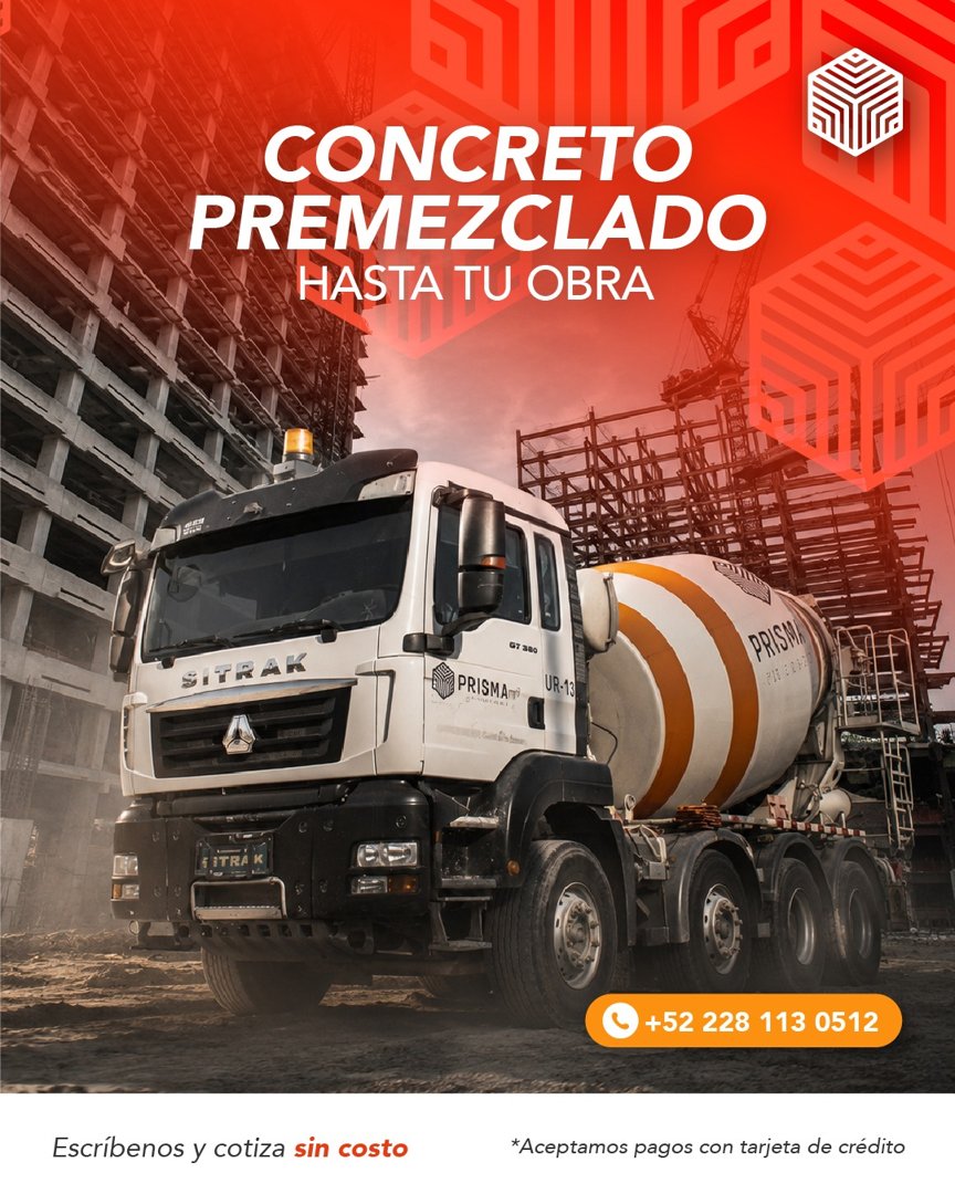 Anuncio de Prisma m3 de Concreto: concreto premezclado