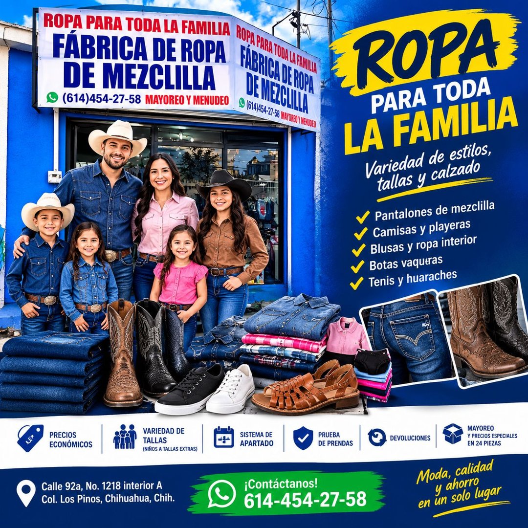 Anuncio de Fábrica de Ropa Los Pinos: ropa