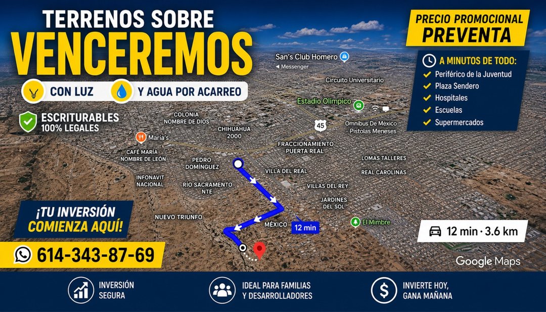 Anuncio de Jefe de Ventas Daniel Galván: terrenos