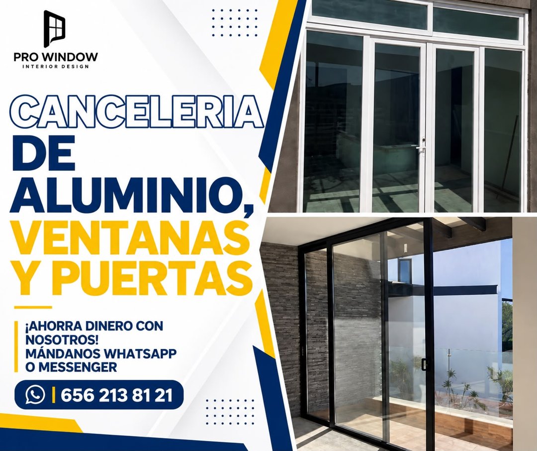 Anuncio de Pro Window: cancelería de aluminio, ventanas y puertas