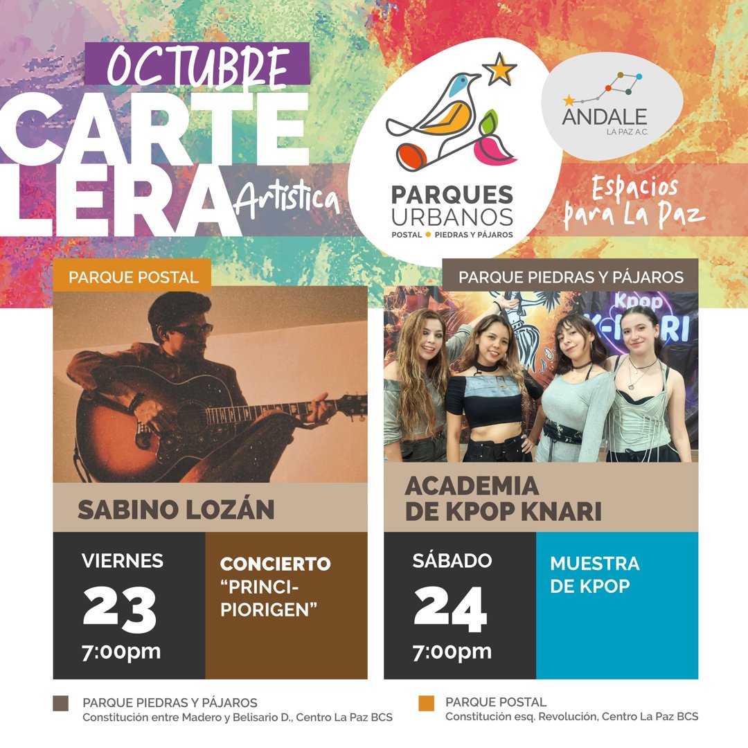 Anuncio de Ándale La Paz: Espacios Comunitarios: evento cultural