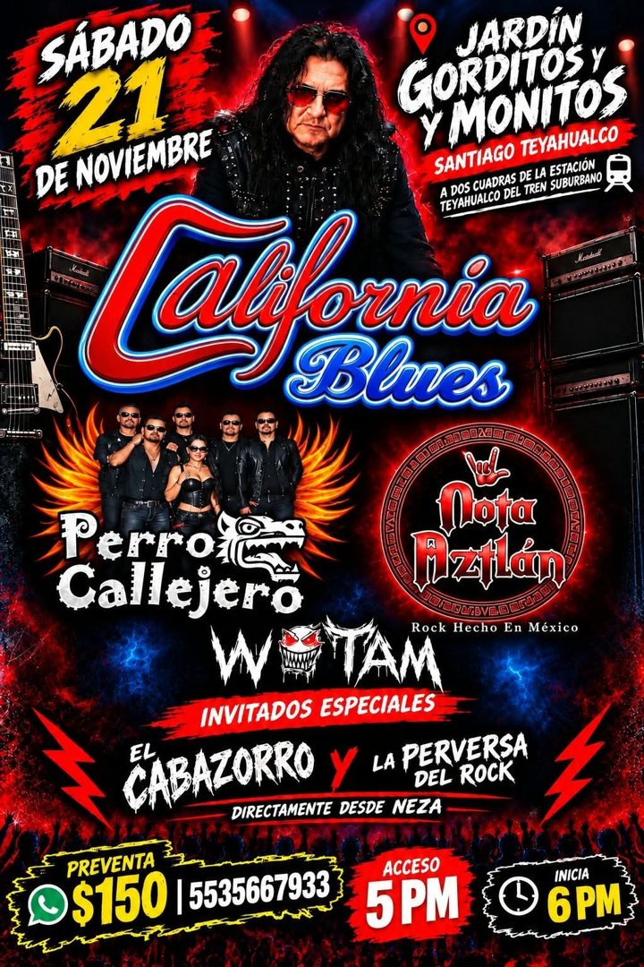 Anuncio de California Blues Oficial: concierto de California Blues