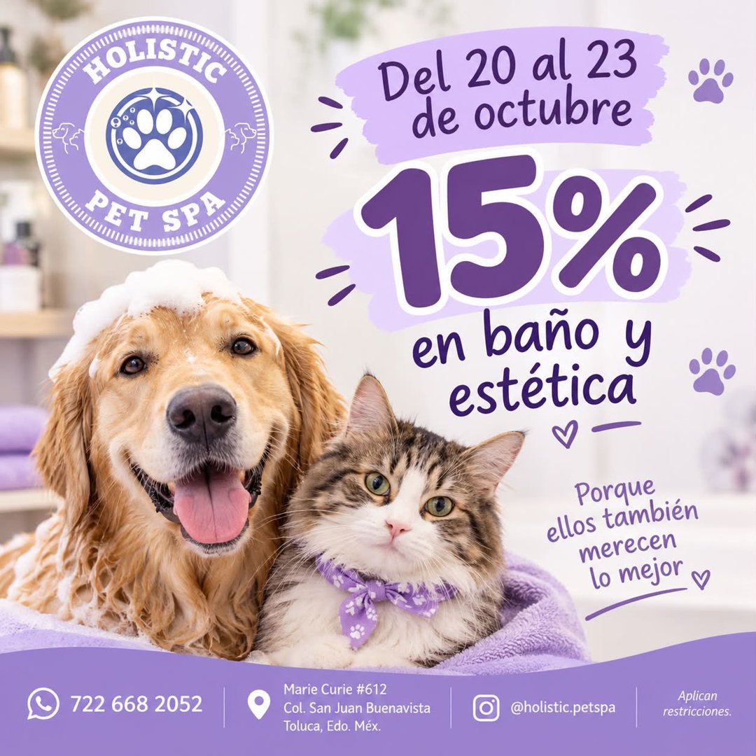 Anuncio de HOLISTIC PET SPA: baño y estética para mascotas
