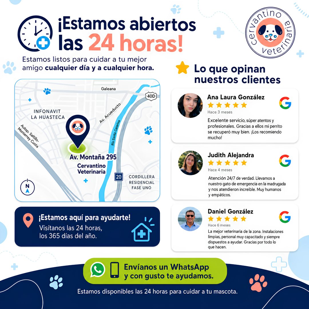 Anuncio de Cervantino Veterinaria: Atención veterinaria 24 horas