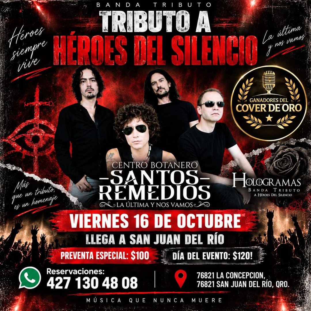 Anuncio de Brayann DEREK: Tributo a Héroes del Silencio