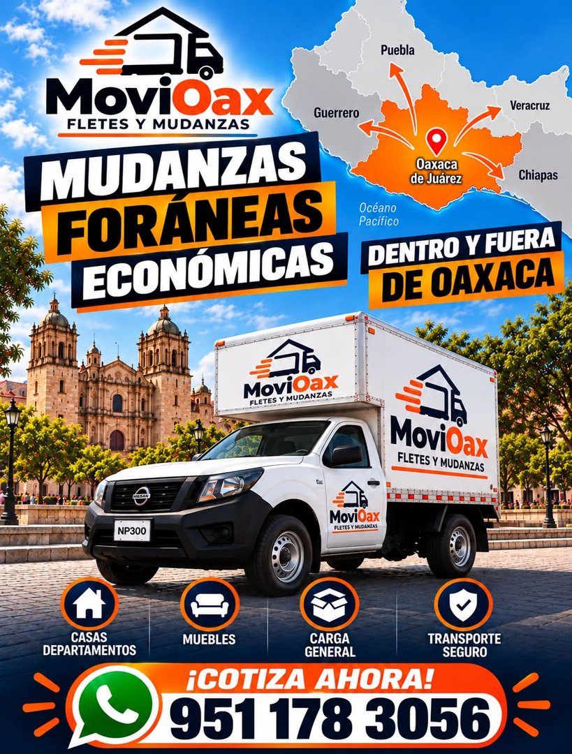 Anuncio de MoviOax Fletes y Mudanzas