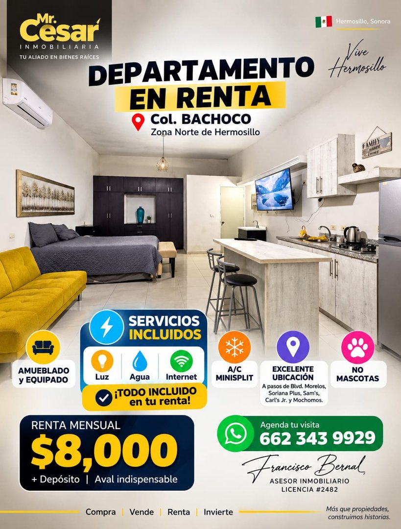 Anuncio de Fco. Bernal - Team Mr. César Shopper Inmobiliario: departamento en renta