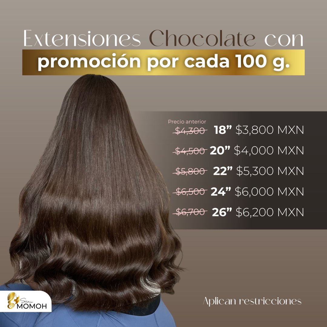 Anuncio de Studio Momoh: Extensiones de cabello
